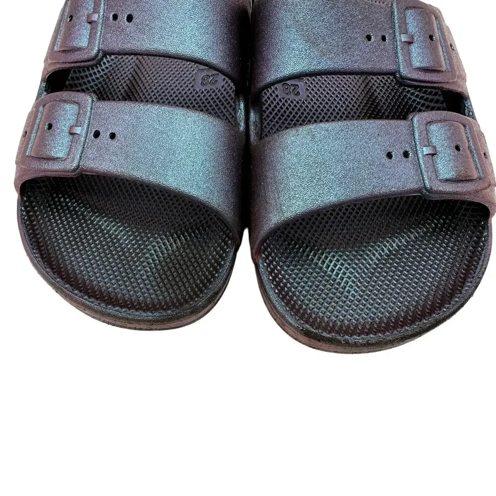 Freedom Moses Kids Toddler Sz 28/29 Blue Adjustable Double Buckle Slide Sandals